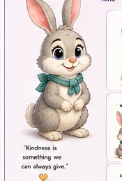 Harper the Rabbit — illustrated character portrait