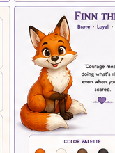 Finn the Fox — illustrated character portrait